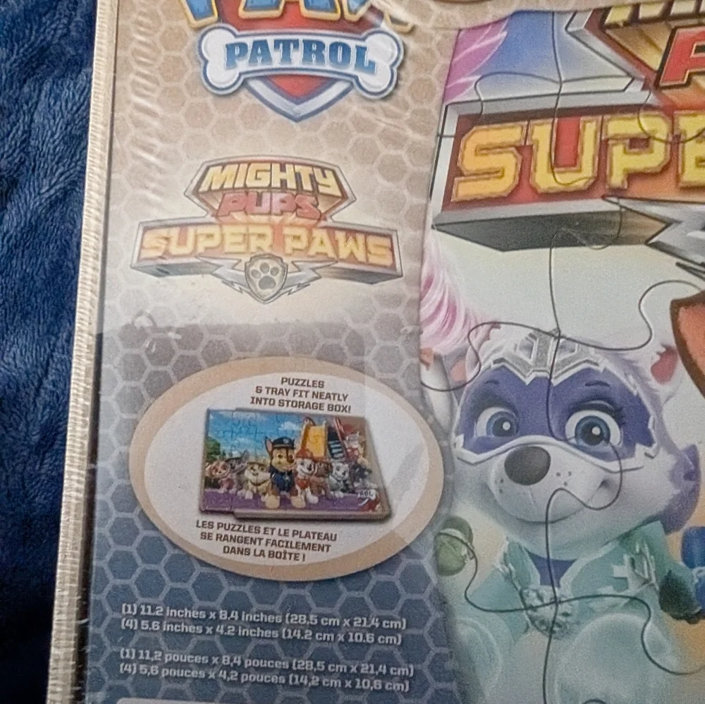 PAW Patrol Pups Super Paws Wood Puzzle Set - Blue, Red, Yellow, White
